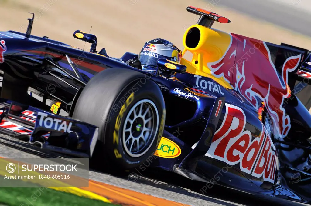 Sebastian Vettel, GER, Red Bull Racing RB7 in Formula 1 testing at the Circuit Ricardo Tormo in Valencia, Spain, Europe