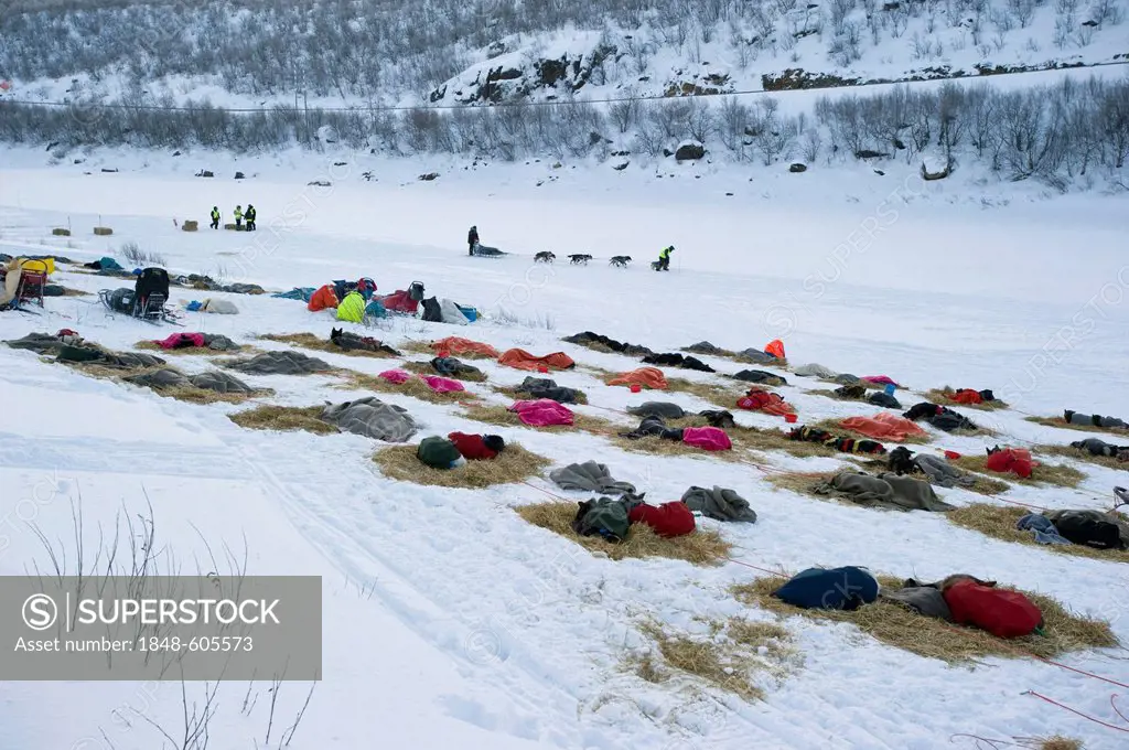 Levajok, a rest station of Finnmarksløpet, the northernmost sled dog race in the world, Levajok, Finnmark, Lapland, Norway, Europe