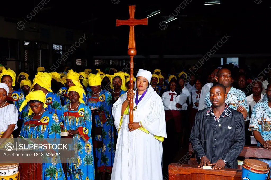 Entered the church, Sunday service, Bamenda, Cameroon, Africa