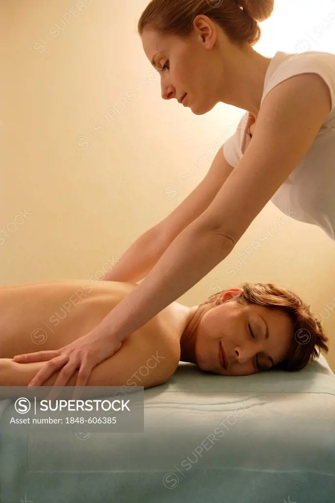 Woman, 35, having a massage