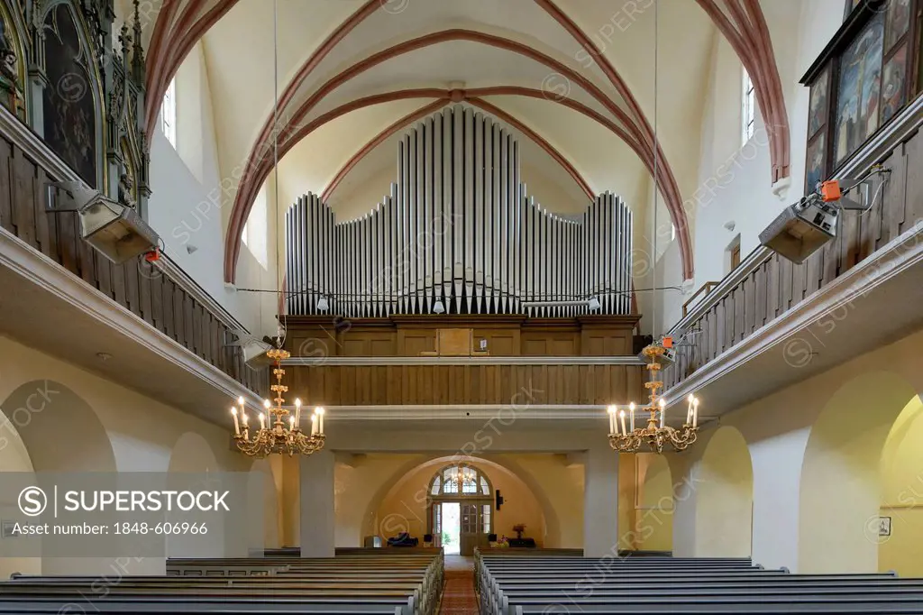 Organ in Cisnadie fortified church, Heltau, Romania, Europe