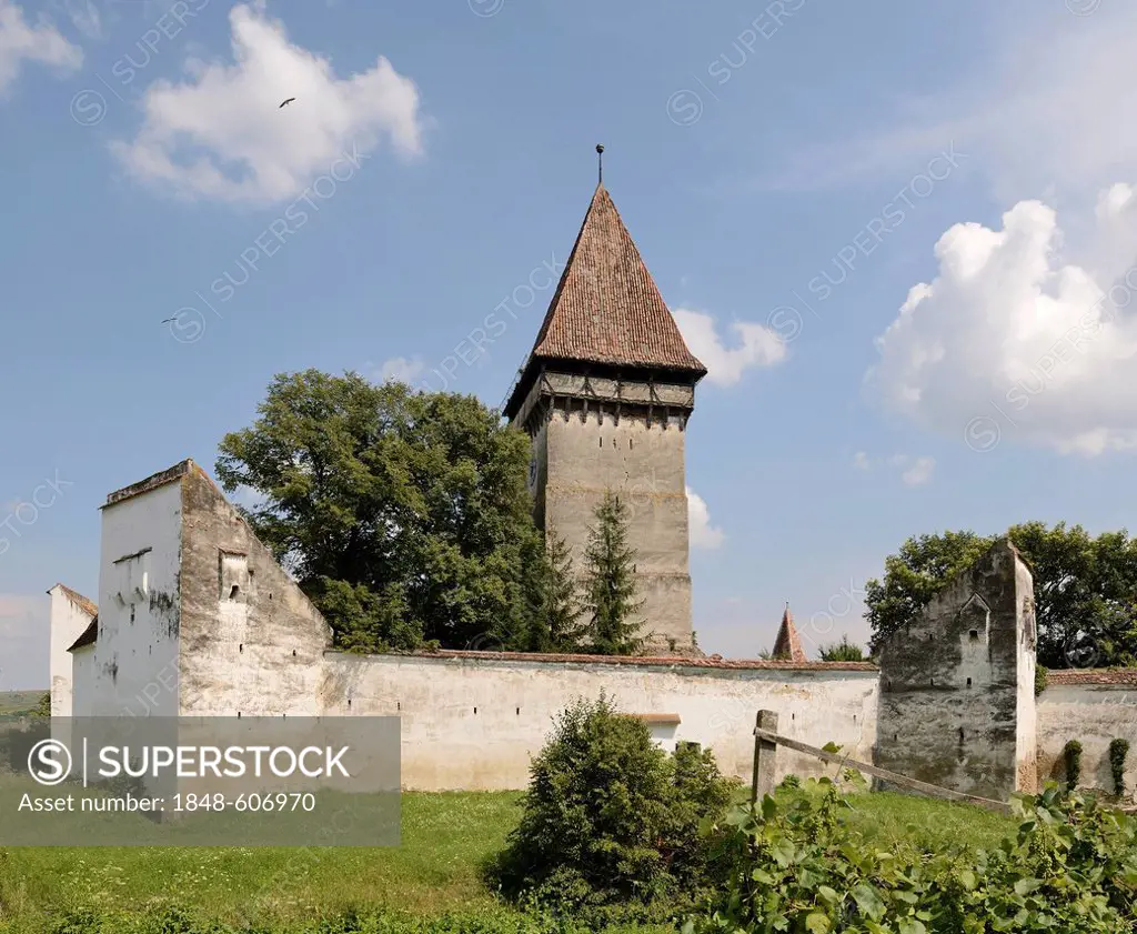 Dealu Frumos fortified church, Schoenberg, Transylvania, Romania, Europe