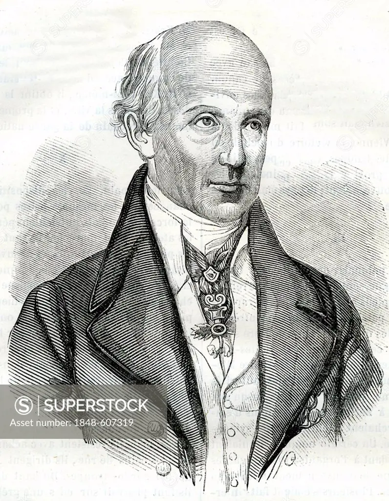 Archduke John of Austria, historical illustration, 1865
