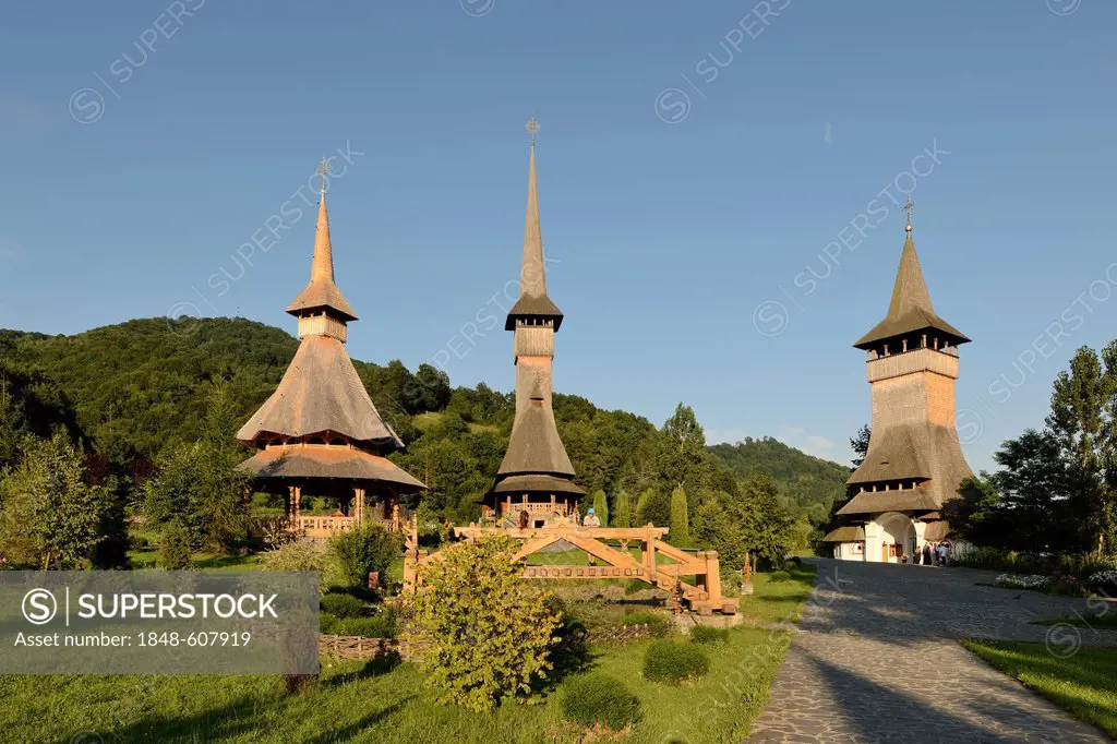 Monastery of Barsana, Iza Valley, Maramures region, Romania, Europe