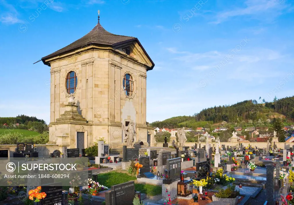 Baroque cemetery, National Monument, Strilky, Kromeriz district, Zlin region, Moravia, Czech Republic, Europe