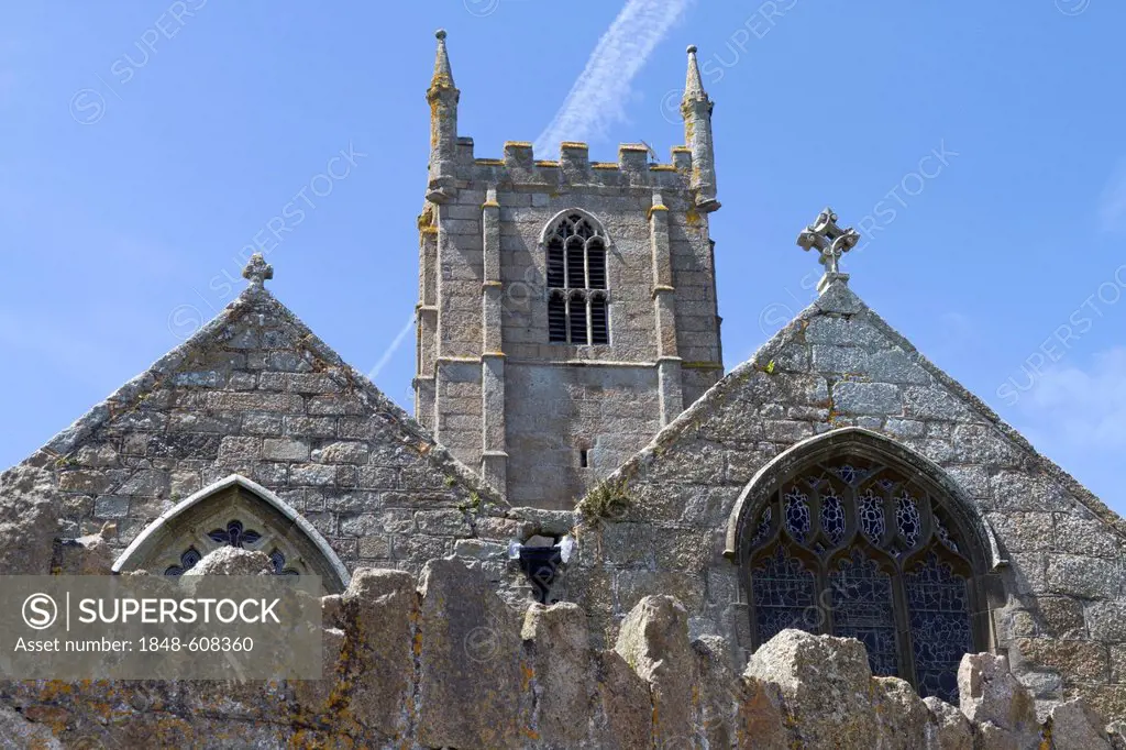 St. Ia parish church, St. Ives, Cornwall, England, Great Britain, Europe