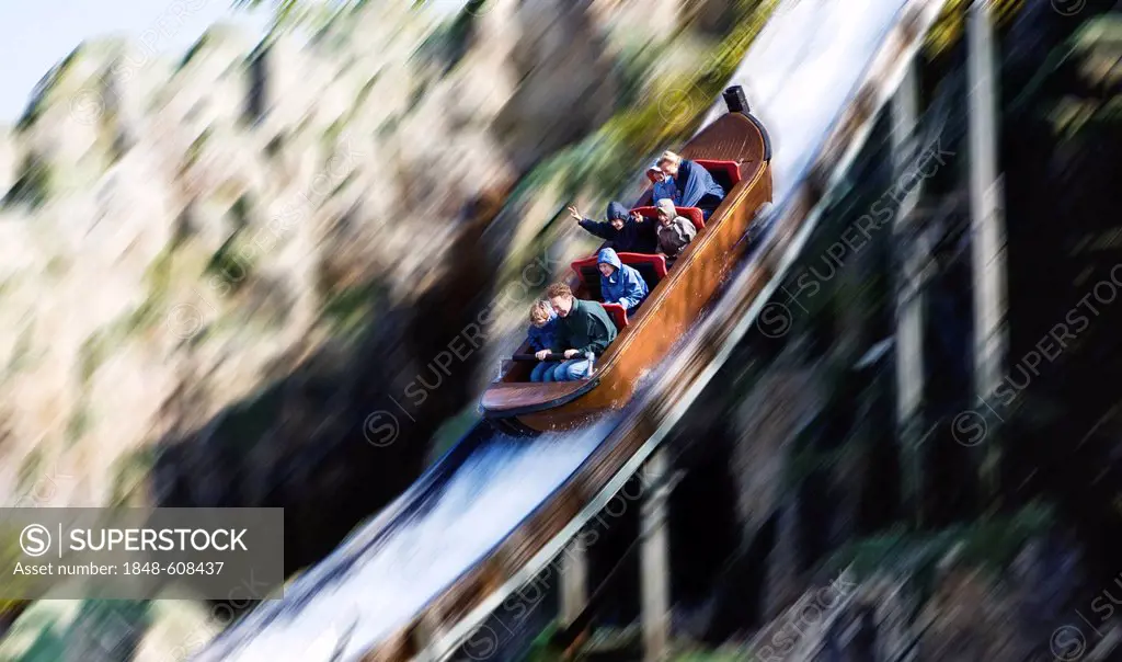 Water slide, Legoland, Guenzburg, Bavaria, Germany, Europe