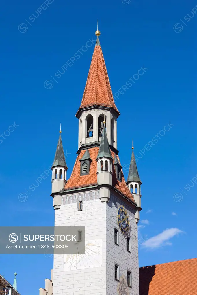 Old Town Hall, Marienplatz, Altstadt-Lehel district, Munich, Bavaria, Germany, Europe
