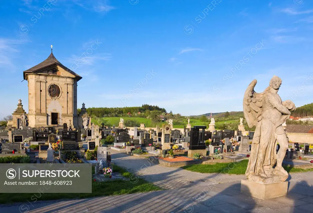 Baroque cemetery, National Monument, Strilky, Kromeriz district, Zlin region, Moravia, Czech Republic, Europe