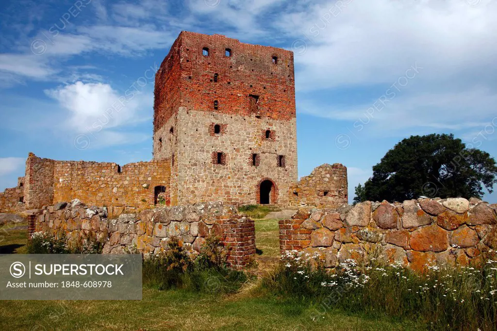 Hammershus castle ruins, Bornholm, Denmark, Europe