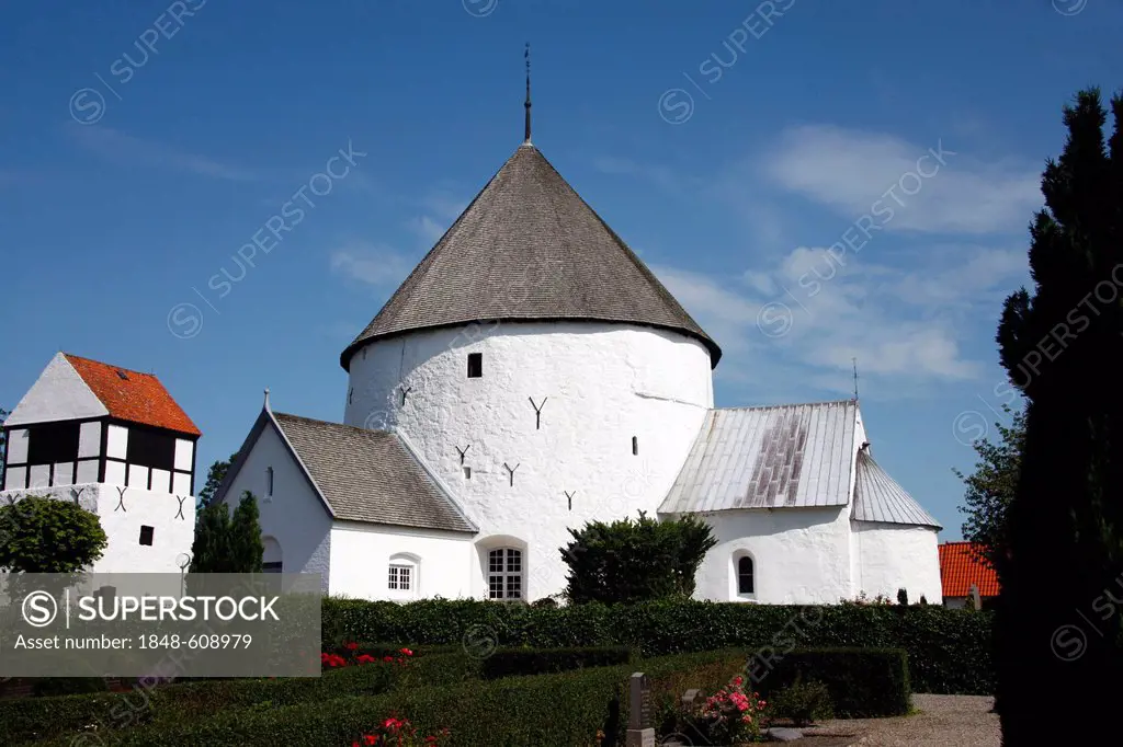 Nylars Kirke, round church, Bornholm, Denmark, Europe
