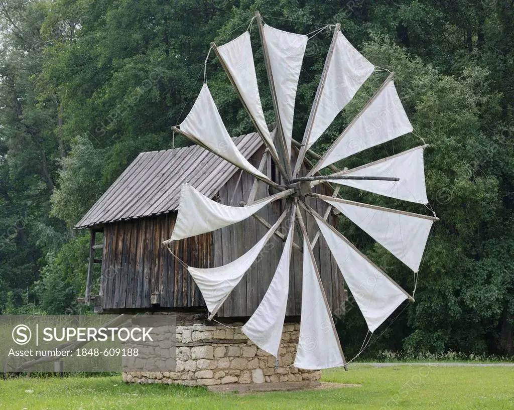 Windmill from the Constanta region, Astra open-air museum, Sibiu, Romania, Europe