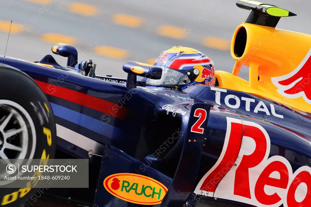 Mark Webber, AUS, driving a Red Bull RB7 Bolide racing car during the Formula 1 test drive at Circuit de Catalunya near Barcelona, Spain, Europe