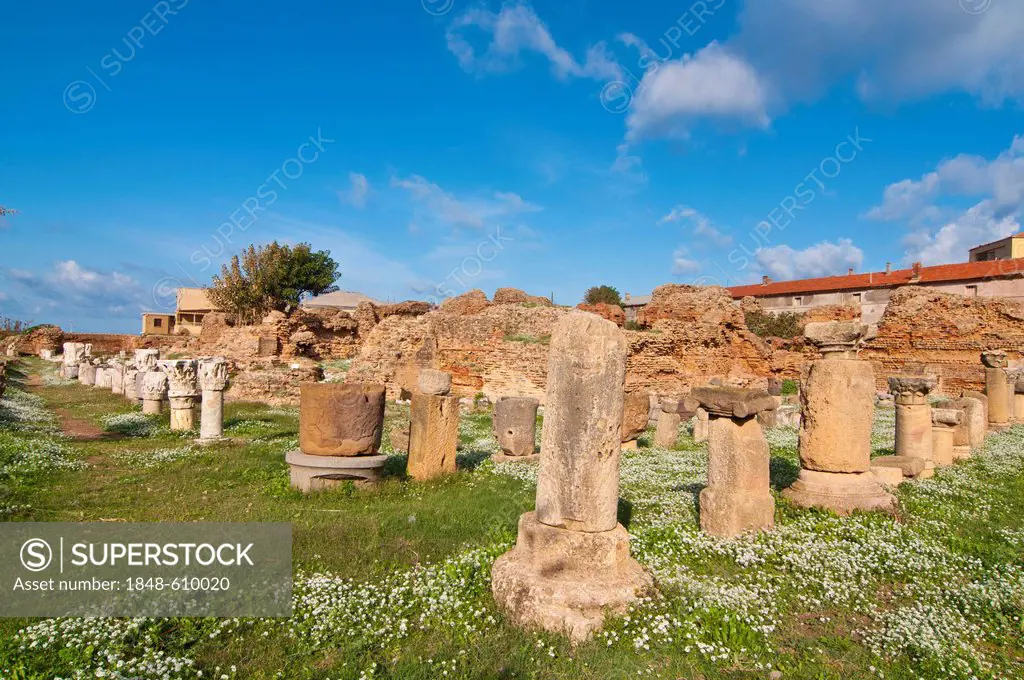 Ancient Roman bath in Cherchell, Algeria, Africa