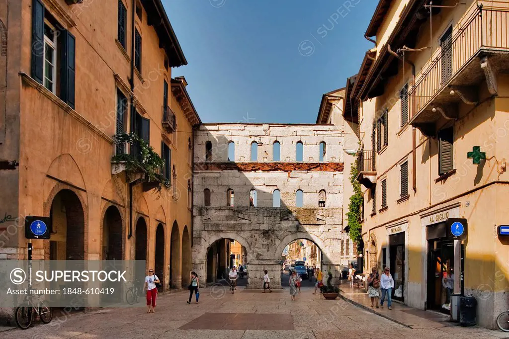 Corso Porta Borsari in Verona, Italy, Europe