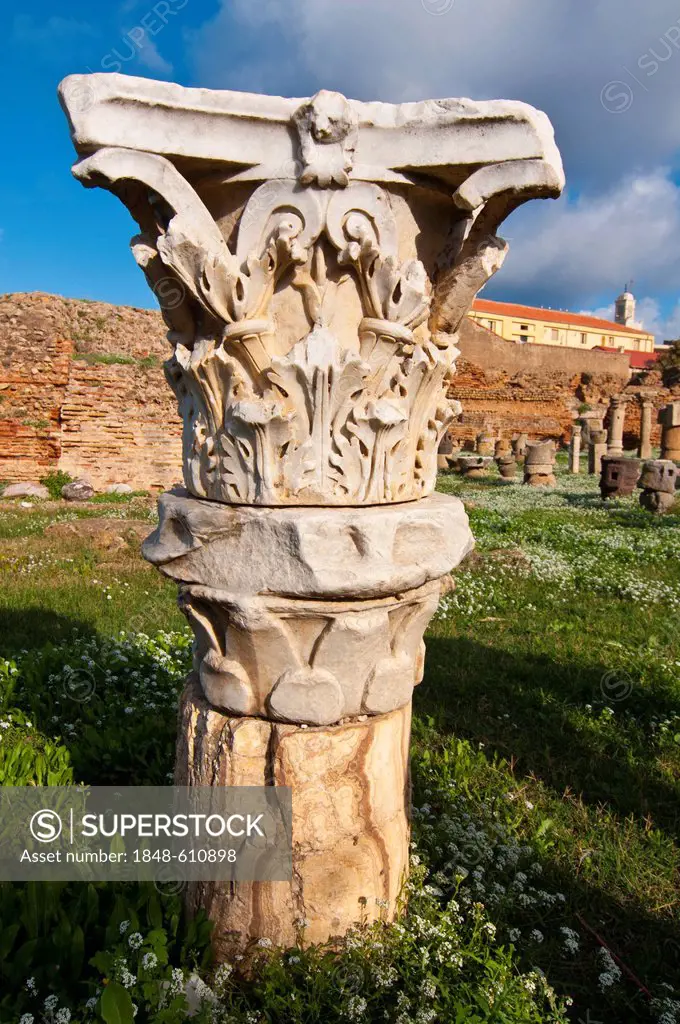 Ancient Roman bath in Cherchell, Algeria, Africa