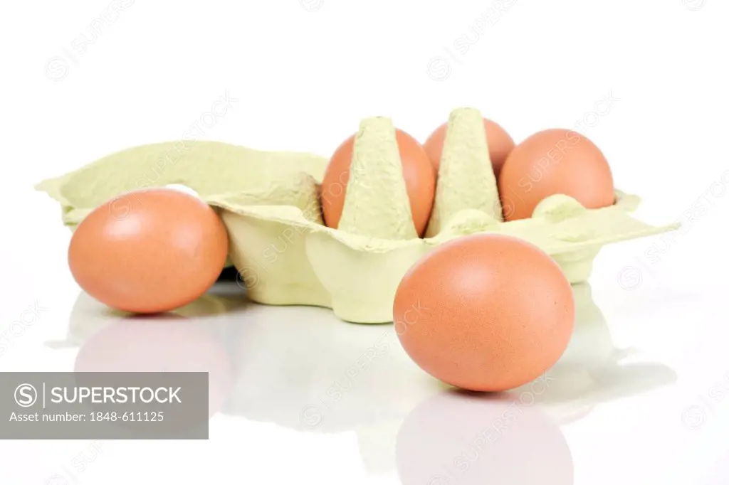 Egg carton, organic eggs