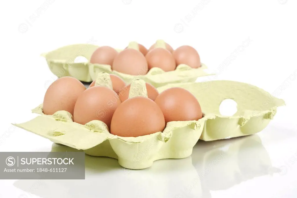 Egg cartons, organic eggs