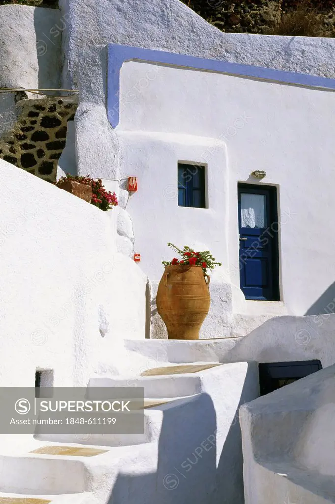 House in Imerovigli, Santorini island, Greece, Europe