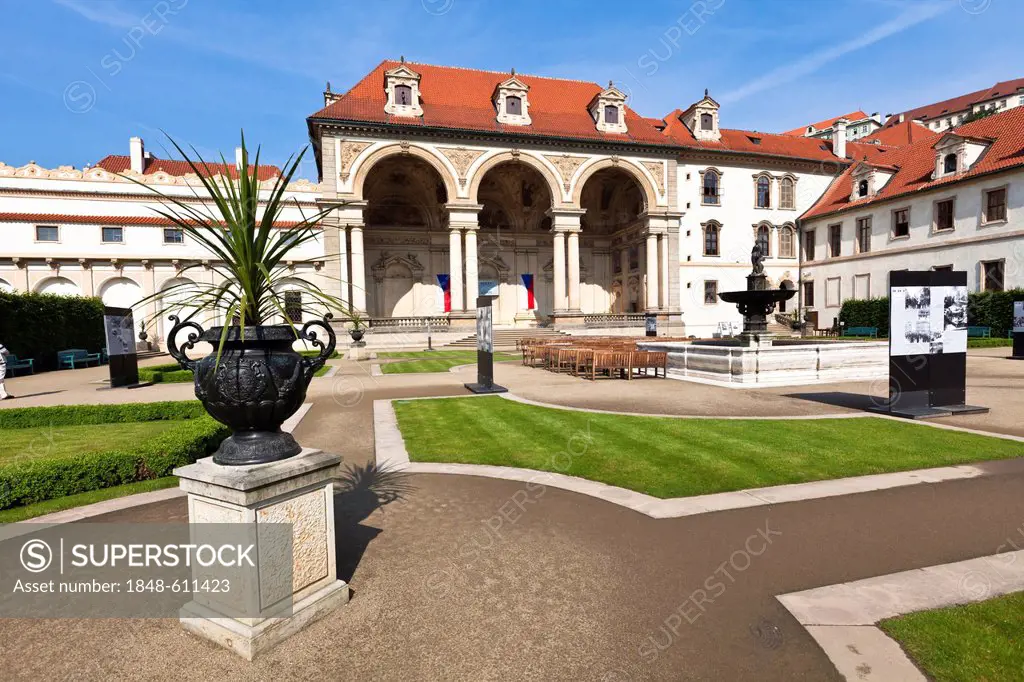 Wallenstein Palace and the castle garden, historic district, Prague, Czech Republic, Europe