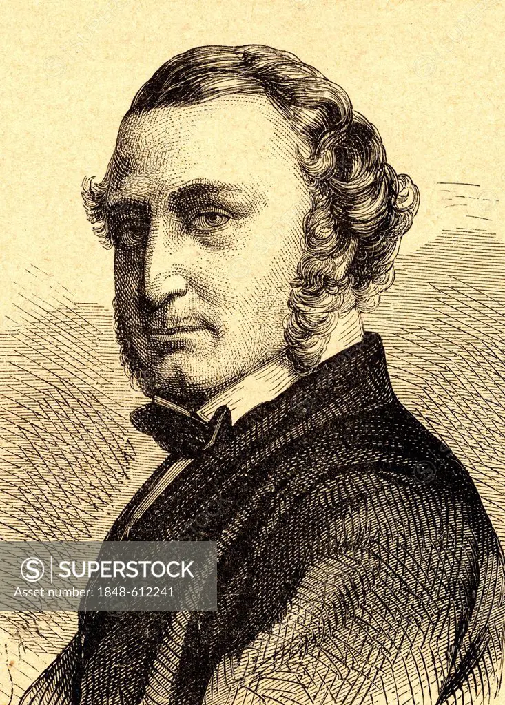 Thomas Russell Crampton, English engineer, 1816 - 1888, historical illustration, 1870