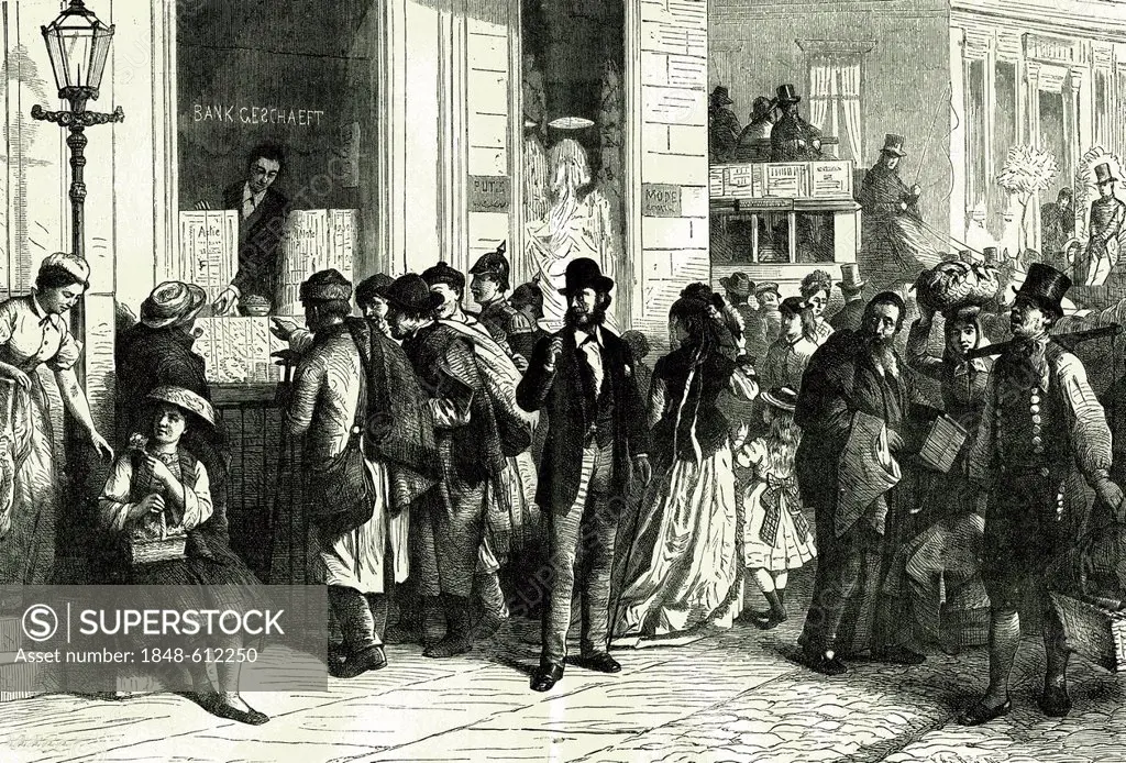 Immigration to America, historical illustration