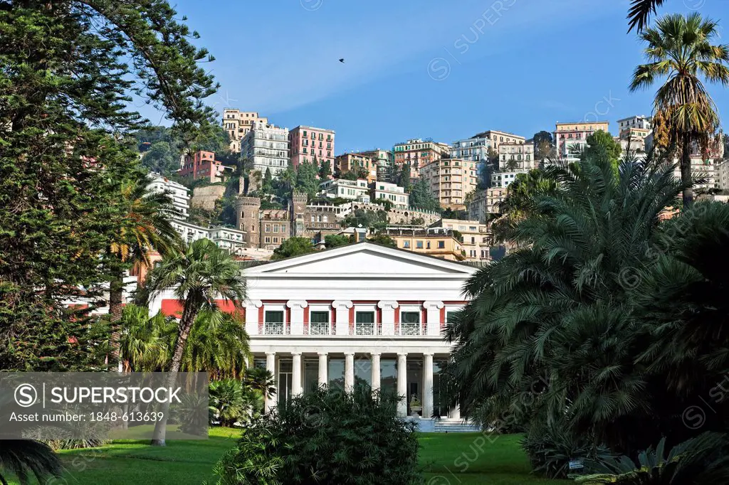 Villa Pignatelli, neoclassical, and the Museo Principe Diego Aragona Pignatelli Cortes, Naples, Campania, Italy, Europe