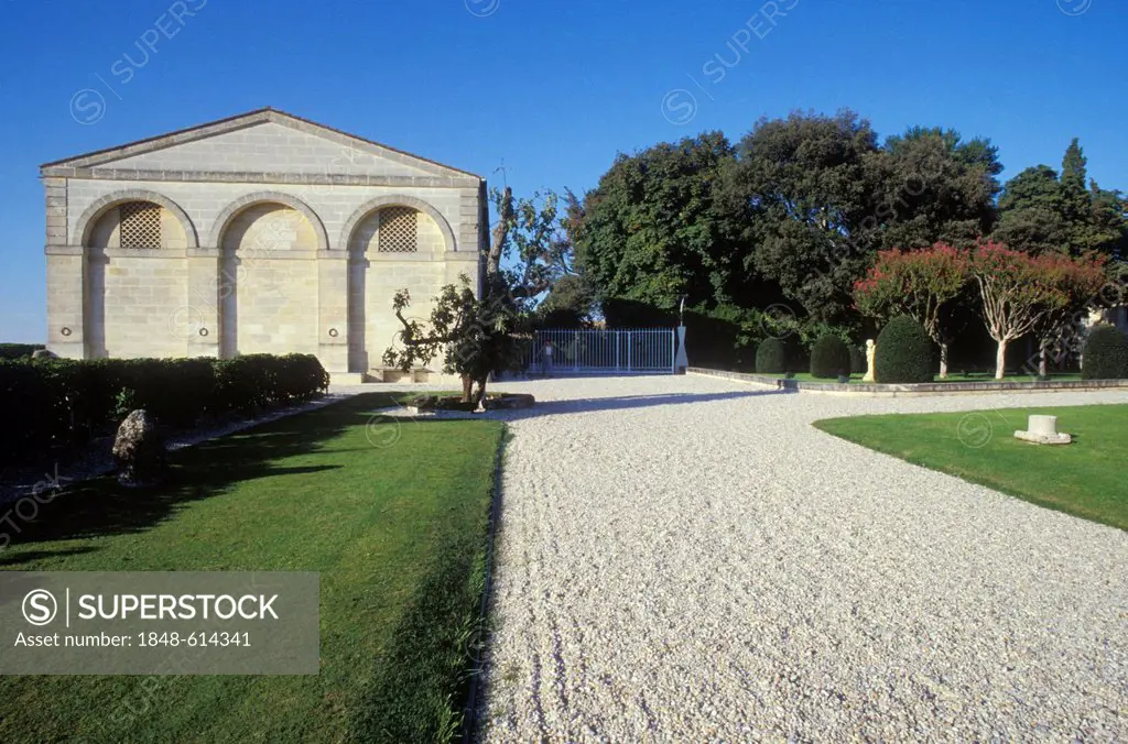 Chateau Mouton-Rothschild, a famous winery, vineyard, Medoc, Atlantic coast, Aquitaine, France, Europe