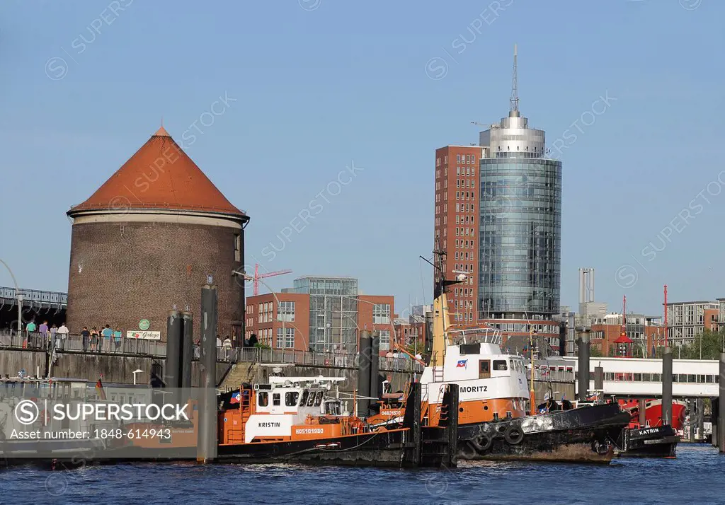Port of Hamburg, Kehrwiederspitze point, Hamburg, Germany, Europe