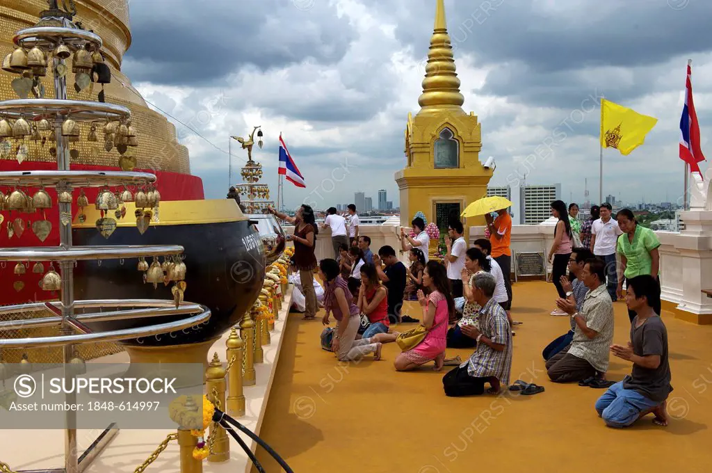 Phu Khao Thong, Golden Mount at Wat Saket, Bangkok, Thailand, Asia