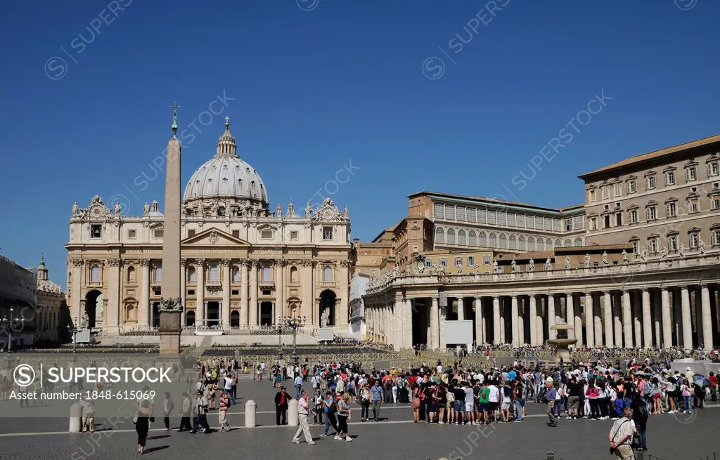 St. Peter's Basilica and St. Peter's Square, Rome, Italy, Europe