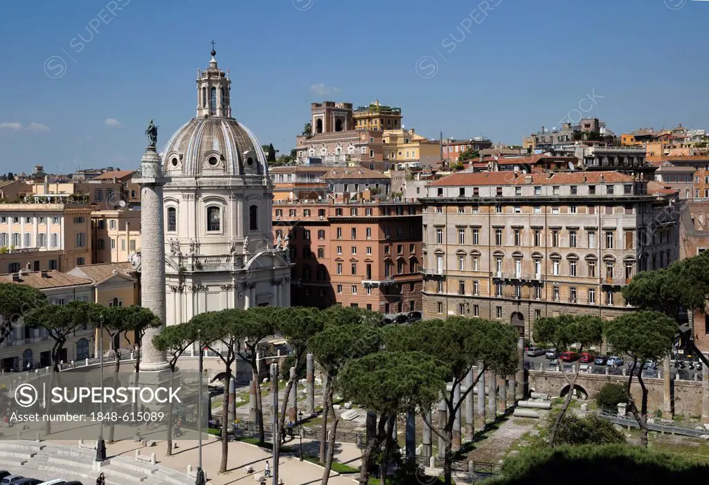 Trajan's Forum with Trajan's Column, Rome, Italy, Europe