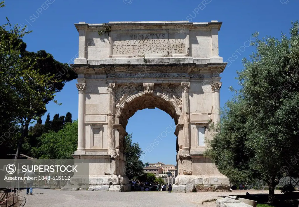 Arch of Titus, triumphal arch, Rome, Italy, Europe