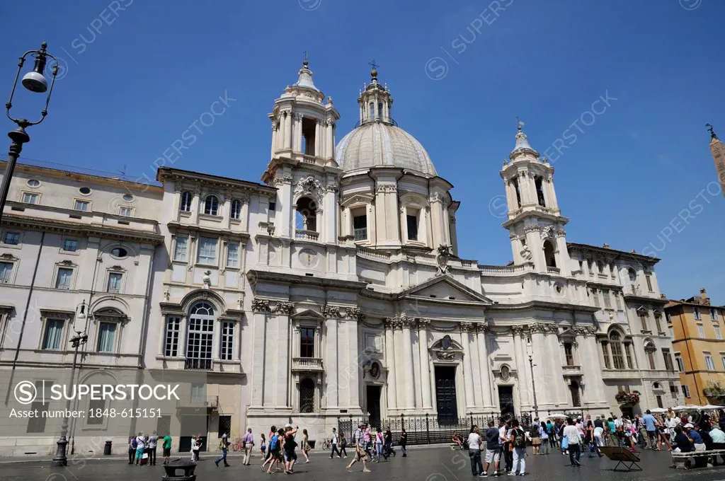 Church of Sant Agnese in Agone, Piazza Navona, Rome, Italy, Europe