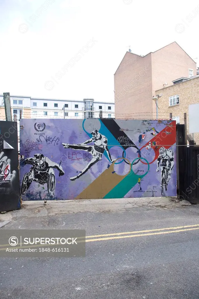 Graffiti by Code FC, the 2012 Olympics, Paralympics, London, England, United Kingdom, Europe, PublicGround