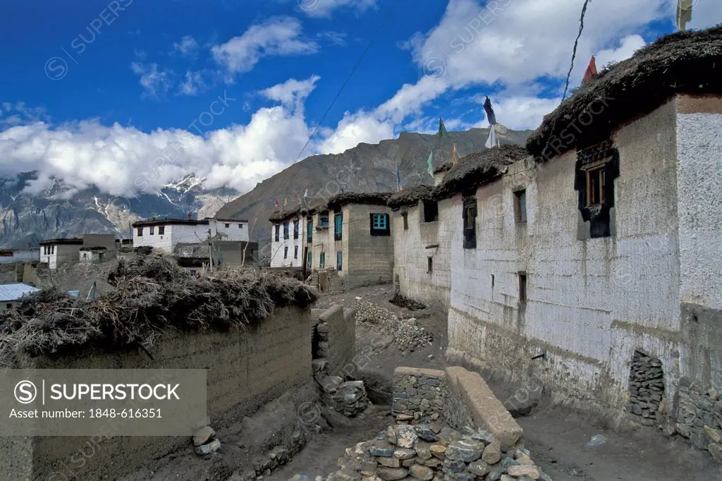 Highest village in India, Kibber, point of origin for the Kibber-Karzok-Trail, Himachal Pradesh, Indian Himalayas, North India, India, Asia