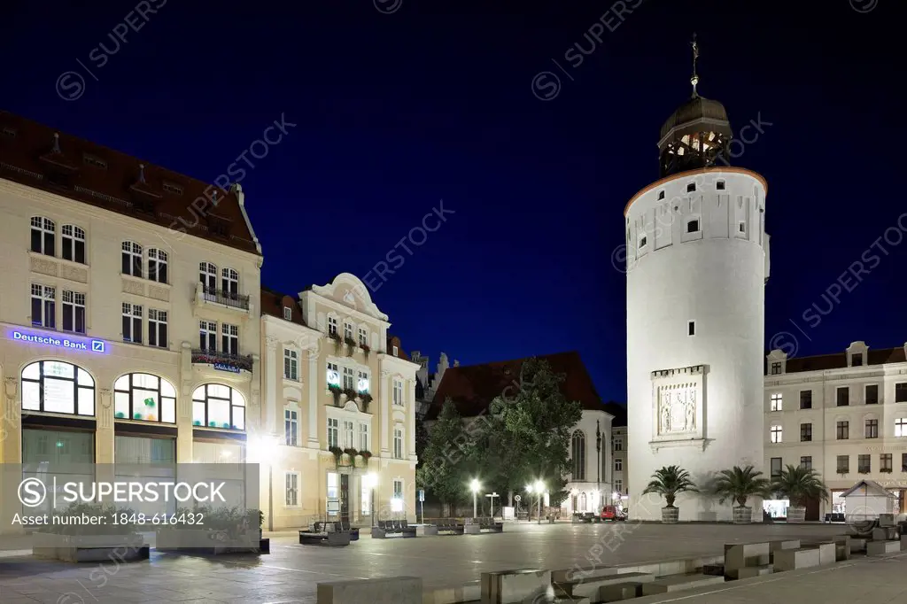 Frauenturm tower, Dicker Turm tower, Upper Lusatia, Lusatia, Saxony, Germany, Europe, PublicGround