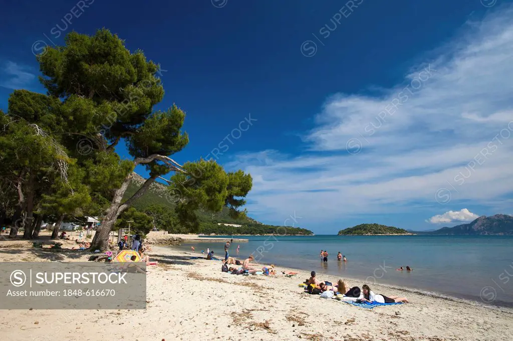 Beach, Platja de Formentor, Cala Pi de la Posada, Mallorca, Majorca, Balearic Islands, Spain, Europe