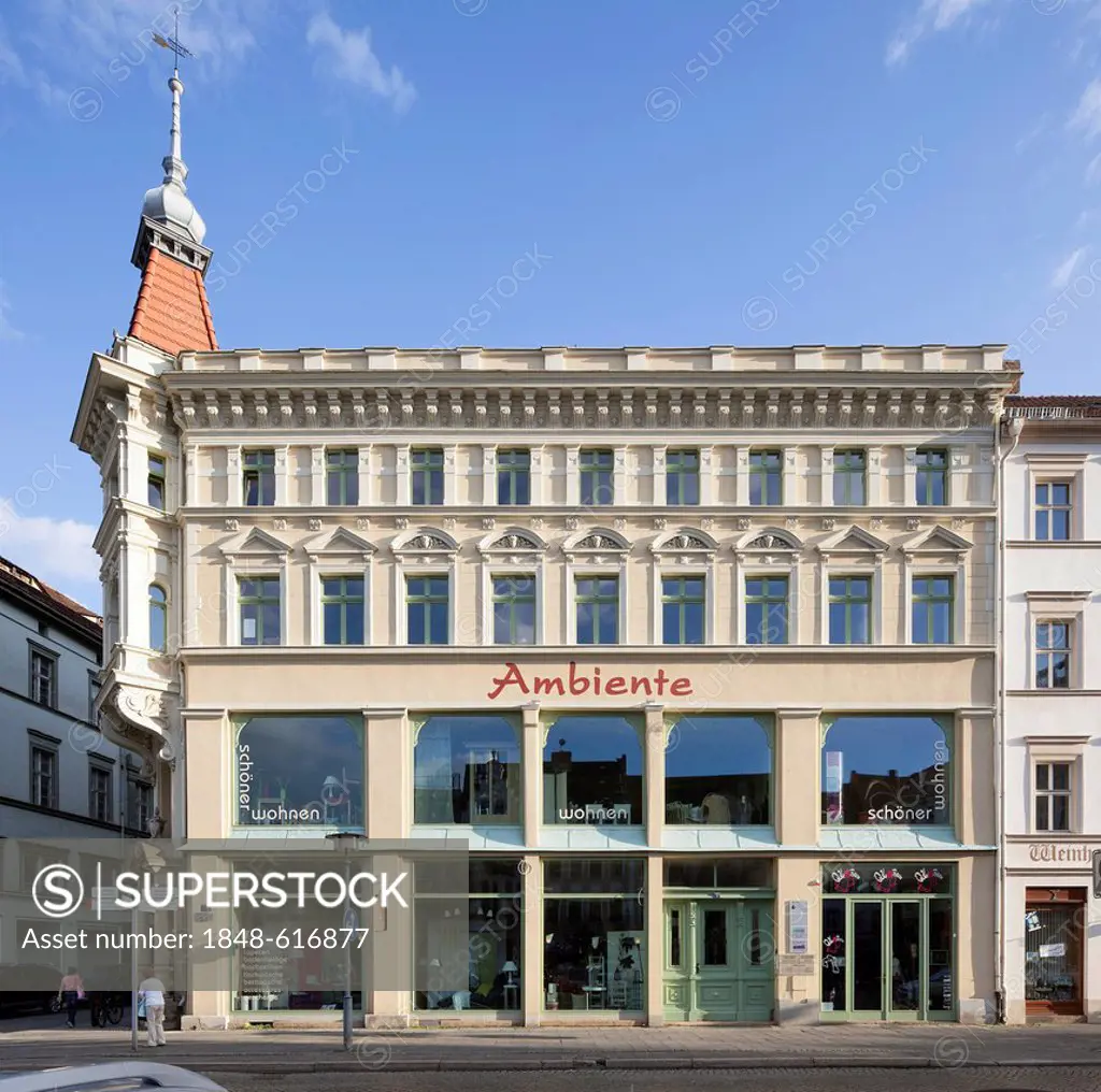 Historic commercial building, Obermarkt square, Goerlitz, Upper Lusatia, Lusatia, Saxony, Germany, Europe, PublicGround