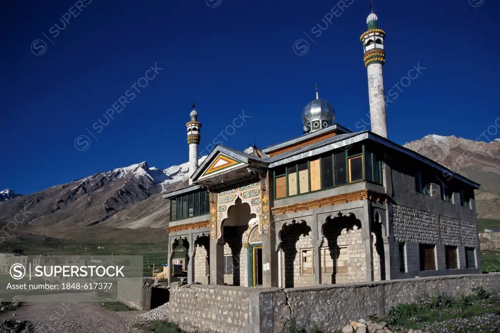 Mosque, Padum, Zanskar, Ladakh, Jammu and Kashmir, Indian Himalayas, North India, India, Asia
