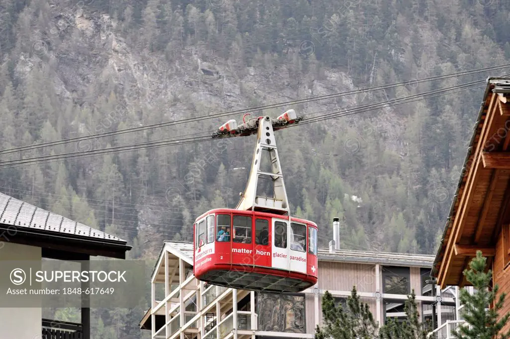 Matterhorn Glacier Paradise cable car, Zermatt, canton of Valais, Swiss Alps, Switzerland, Europe