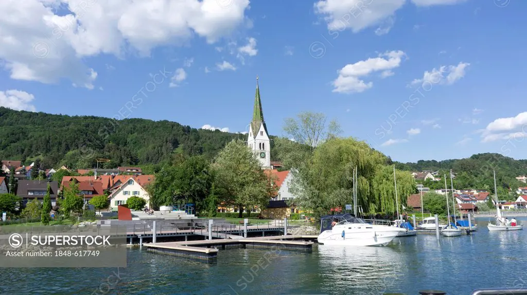 Harbour of Sipplingen, Lake Constance, Lake Constance region, Baden-Wuerttemberg, Germany, Europe