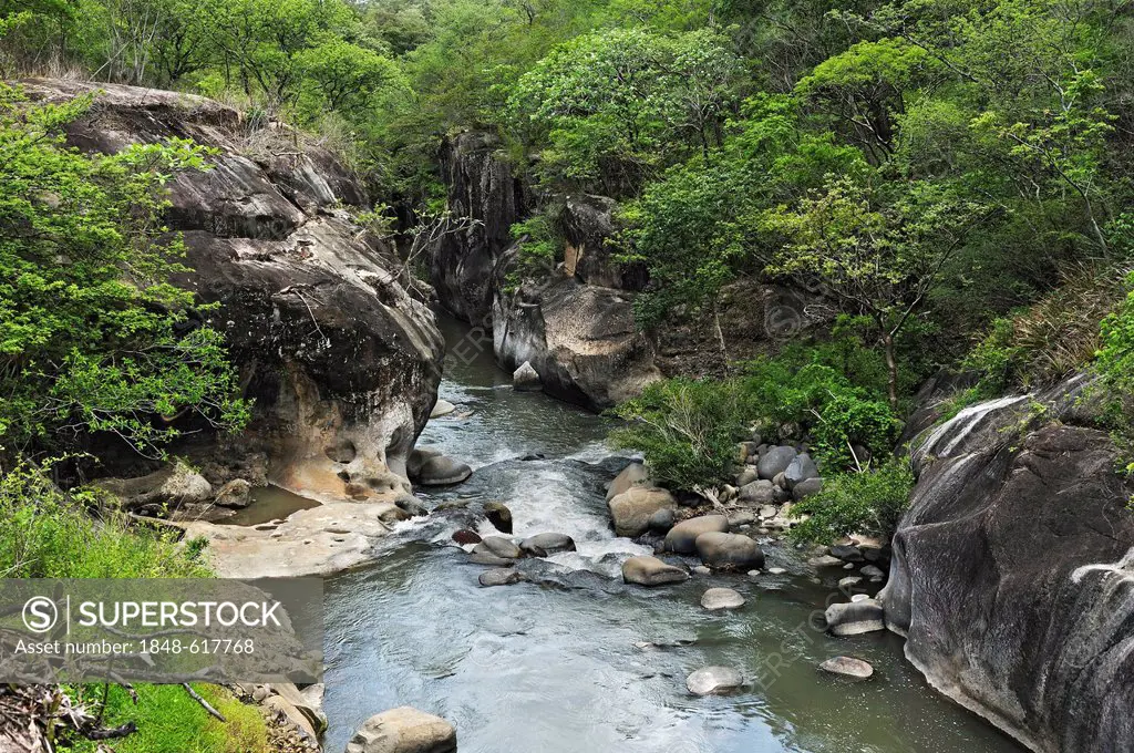 River gorge near Liberia, Guanacaste province, Costa Rica, Central America