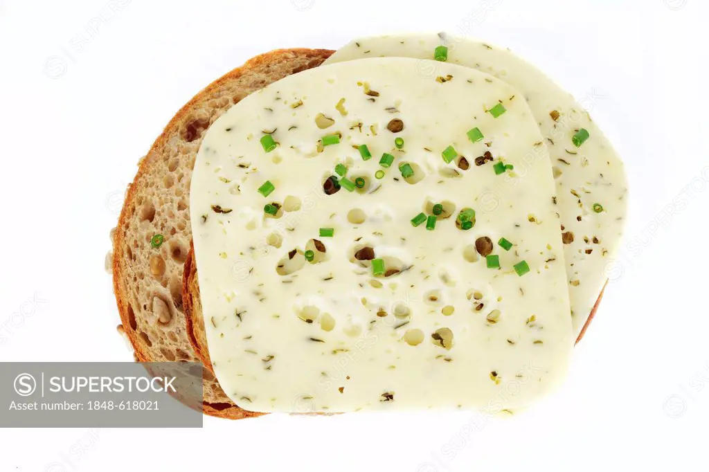 Wild garlic cheese on multigrain bread