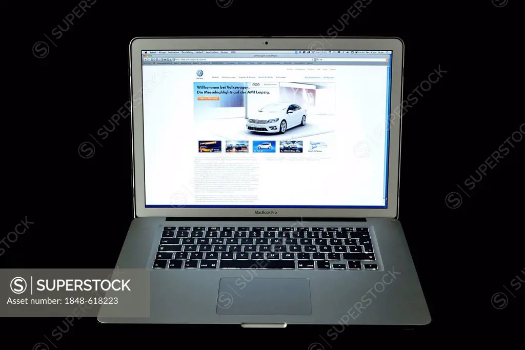VW, Volkswagen, website, Apple MacBook Pro laptop