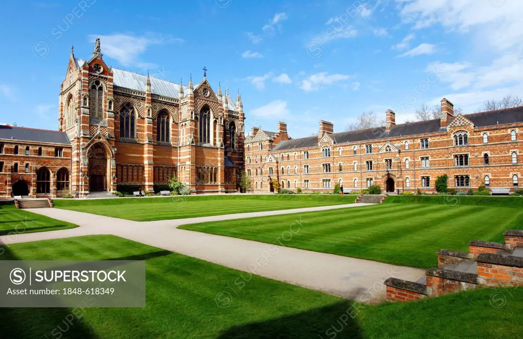 Campus of Keble College, one of 39 colleges, all of which are independent and together form the University of Oxford, Oxford, Oxfordshire, United King...