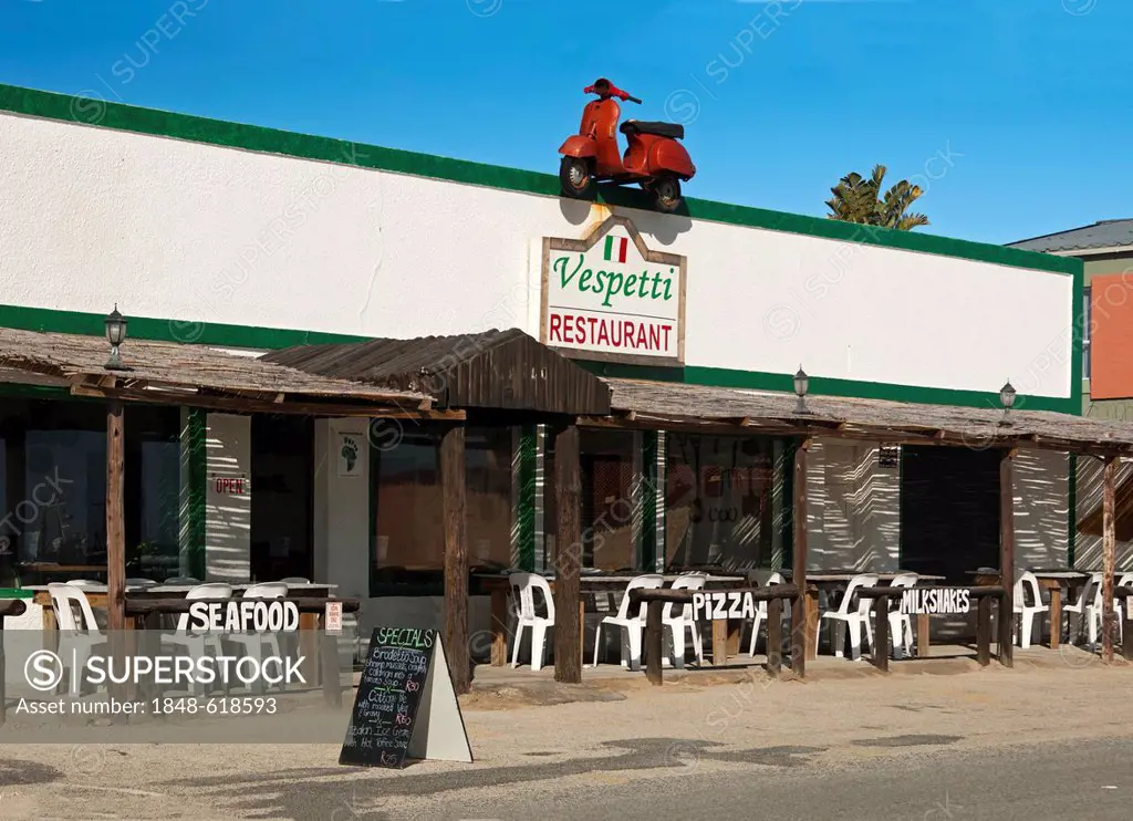 Vespetti, Italian restaurant in Port Nolloth, Northern Cape province, South Africa, Africa