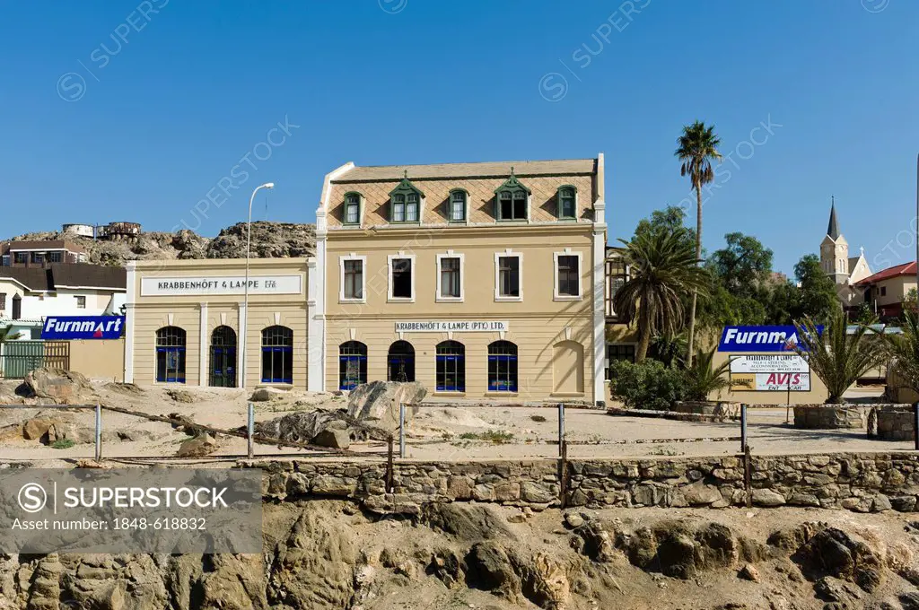 German colonial period buildings, Luederitz, Namibia, Africa