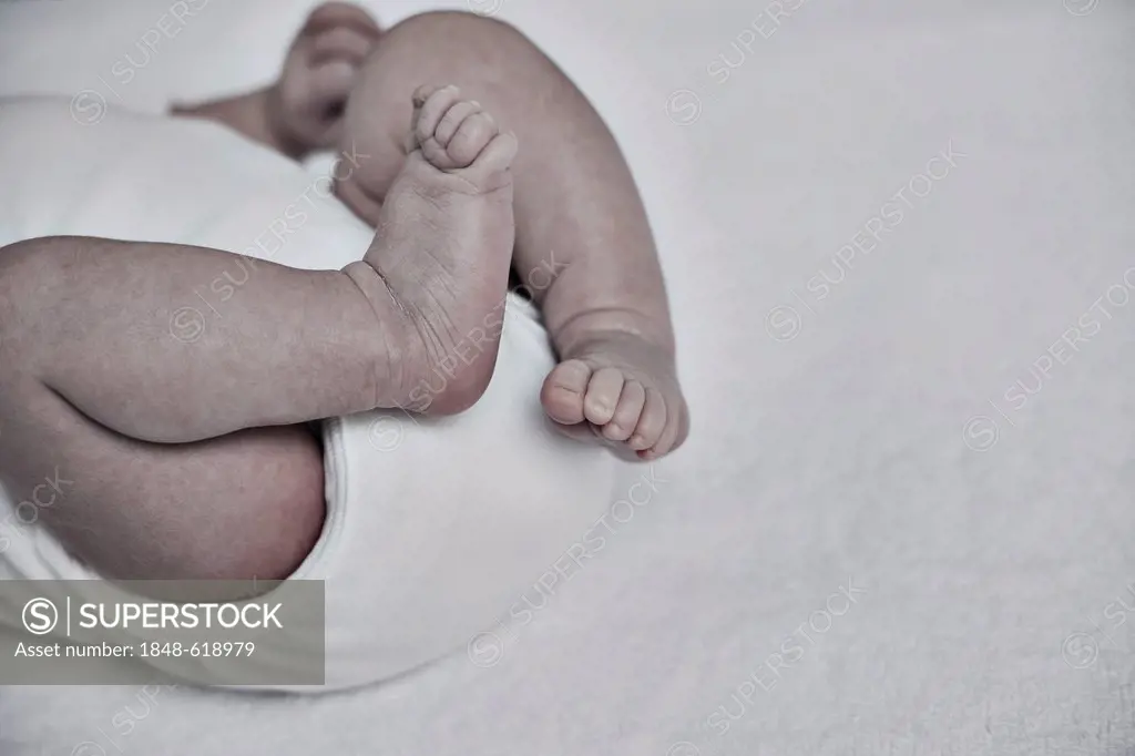Feet of a newborn baby