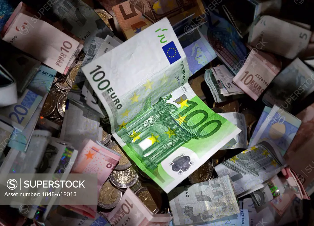 Euro banknotes and euro coins